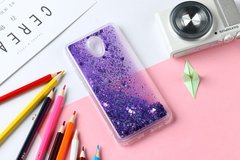 Чехол Glitter для Meizu M6S бампер Жидкий блеск фиолетовый