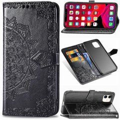 Чохол Vintage для Iphone 12 книжка шкіра PU з візитницею чорний