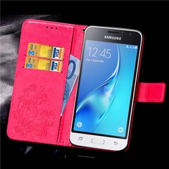 Чехол Clover для Samsung Galaxy J1 2016 J120 J120H книжка кожа PU Pink