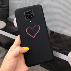Чехол Style для Xiaomi Redmi Note 9 Pro Max силиконовый бампер Черный Big Heart
