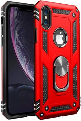 Чехол Shield для Iphone XS бампер противоударный с подставкой Red