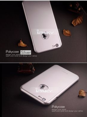 Чехол Ipaky для Iphone 6 / 6s бампер + стекло 100% оригинальный silver 360 с вырезом