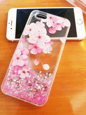 Чехол Glitter для Iphone SE 2020 бампер жидкий блеск Sakura
