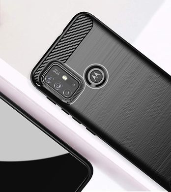 Чехол Carbon для Motorola Moto G30 бампер противоударный Black
