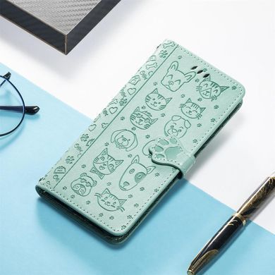 Чохол Embossed Cat and Dog для Xiaomi Poco C85 4G EU 173 mm книжка шкіра PU з візитницею м'ятний