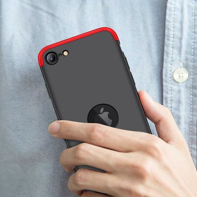 Чехол GKK 360 для Iphone SE 2020 Бампер оригинальный с вырезом Black-Red