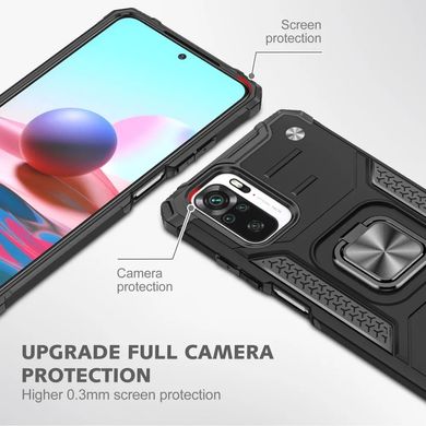 Чехол Protector для Xiaomi Poco M5s бампер противоударный с подставкой Black