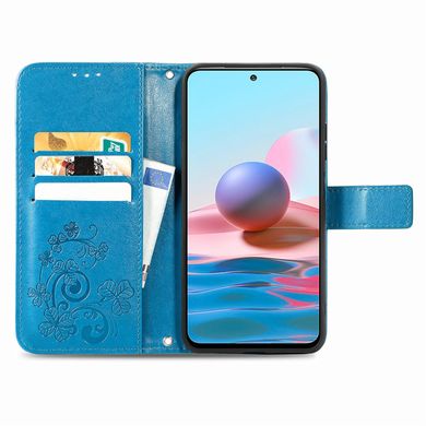 Чехол Clover для Xiaomi Poco M5s книжка кожа PU с визитницей голубой