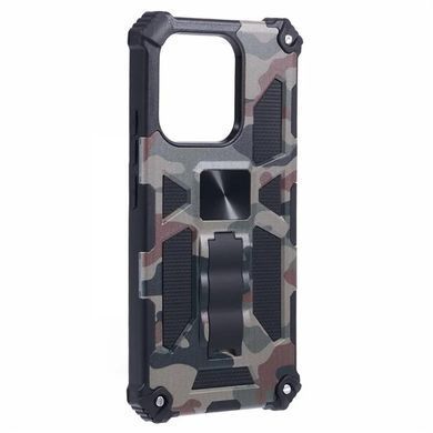 Чохол Military Shield для Xiaomi Poco C85 4G EU 173 mm / 25078PC3EE бампер протиударний з підставкою Khaki