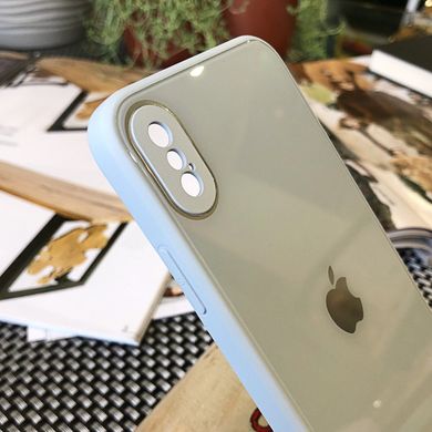 Чехол Color-Glass для Iphone XS бампер с защитой камер Turquoise