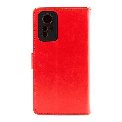 Чехол Idewei для Xiaomi Redmi Note 12S книжка кожа PU с визитницей красный