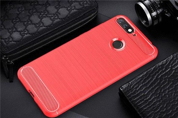 Чохол Carbon для Huawei Y6 Prime 2018 5.7 "бампер Red