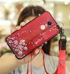 Чохол Lanyard для Xiaomi Redmi 5 Plus бампер з держателем Red УЦІНКА