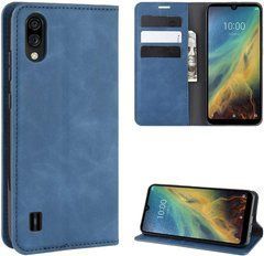 Чехол Taba Retro-Skin для ZTE Blade A51 Lite книжка кожа PU с визитницей синий