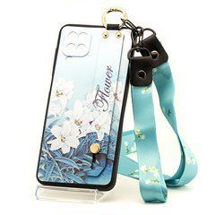 Чохол Lanyard для Samsung Galaxy M12 2021 / M127 бампер з ремінцем Azure