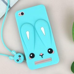 Чохол Funny-Bunny 3D для Xiaomi Redmi 5a Бампер гумовий блакитний