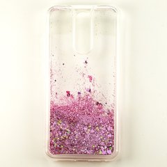 Чехол Glitter для Xiaomi Redmi 8 Бампер Жидкий блеск Сердце Розовый УЦЕНКА