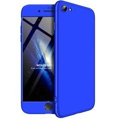 Чехол GKK 360 для Iphone SE 2022 Бампер оригинальный без вырезa накладка Blue
