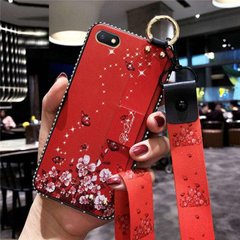 Чехол Lanyard для Huawei Y5 2018 / Y5 Prime 2018 / DRA-L21 бампер с ремешком Red