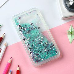 Чохол Glitter для Samsung Galaxy J3 2016 / J300 / J320 Бампер рідкий блиск бірюзовий