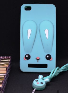 Чехол Funny-Bunny 3D для Xiaomi Redmi 5a Бампер резиновый голубой