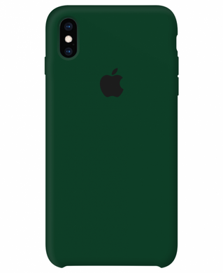 Чехол Silicone Сase для Iphone XS бампер накладка Forest Green