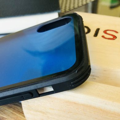 Чохол Amber-Glass для Iphone X бампер накладка градієнт Aquamarine