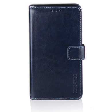 Чехол Idewei для Xiaomi Redmi Note 10 Pro книжка кожа PU с визитницей синий