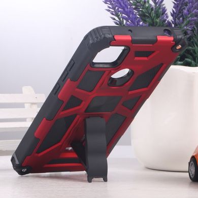 Чехол Shockproof Shield для Xiaomi Redmi 9C бампер противоударный с подставкой Red