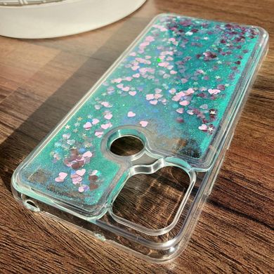 Чехол Glitter для Xiaomi Redmi 9A бампер силиконовый аквариум Бирюзовый