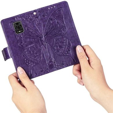 Чохол Butterfly для Xiaomi Redmi Note 9 Pro книжка шкіра PU фіолетовий