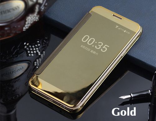 Чехол Mirror для Samsung Galaxy J5 2015 J500 J500h книжка зеркальный Clear View Gold