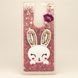 Чохол Glitter для Xiaomi Redmi Note 8 Pro бампер рідкий блиск Заєць Рожевий
