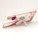 Чехол Glitter для Xiaomi Redmi Note 8 Pro бампер жидкий блеск Заяц Розовый