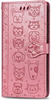 Чохол Cat and Dog для Samsung Galaxy S20 Ultra книжка шкіра PU Рожевий