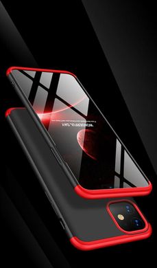 Чехол GKK 360 для Iphone 11 Бампер оригинальный без выреза Black-Red