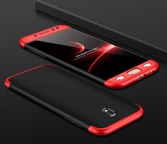 Чехол GKK 360 для Samsung J7 2017 / J730 бампер оригинальный Black-Red
