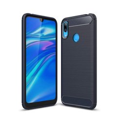 Чехол Carbon для Huawei Y7 2019 бампер оригинальный Blue