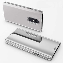 Чехол Mirror для Xiaomi Redmi Note 4 / Note 4 Pro (Mediatek) книжка зеркальный Clear View Silver