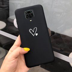Чехол Style для Xiaomi Redmi Note 9S силиконовый бампер Черный Two Hearts