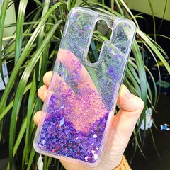 Чехол Glitter для OPPO A5 2020 бампер жидкий блеск Фиолетовый