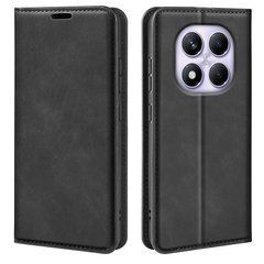 Чехол Taba Retro-Skin для Xiaomi Redmi Note 14 Pro 4G книжка с визитницей кожа PU черный