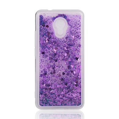 Чохол Glitter для Meizu M5S Бампер Рідкий блиск Фіолетовий