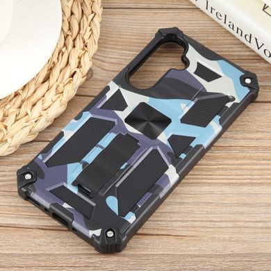 Чехол Military Shield для Samsung Galaxy A35 5G / A356 бампер противоударный с подставкой Navy-Blue