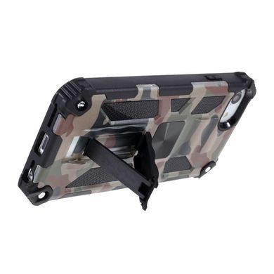 Чехол Military Shield для Iphone 6 Plus / Iphone 6s Plus бампер противоударный с подставкой Khaki