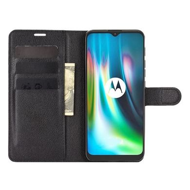 Чехол IETP для Motorola Moto E7 Plus книжка кожа PU с визитницей черный