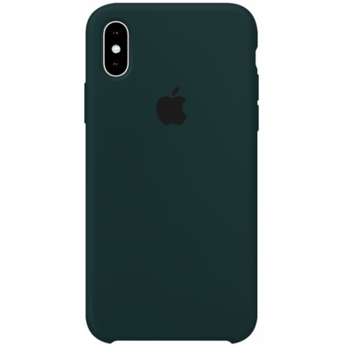 Чохол Silicone Сase для Iphone XS Max бампер накладка Forest Green