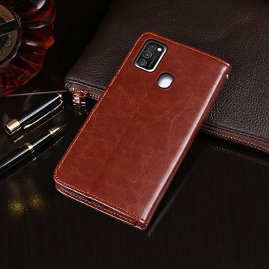 Чехол Idewei для Samsung Galaxy M21 / M215 книжка кожа PU коричневый