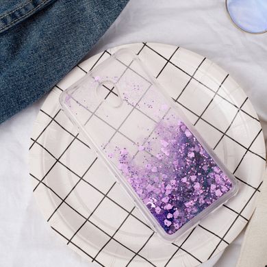 Чехол Glitter для Meizu M5S Бампер Жидкий блеск Фиолетовый