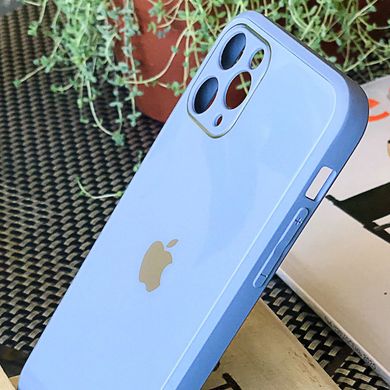 Чохол Color-Glass для Iphone 11 Pro бампер із захистом камер Blue
